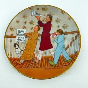 Norman Rockwell “Happy Berthday, Dear Mother” decorative collectors plate 1978